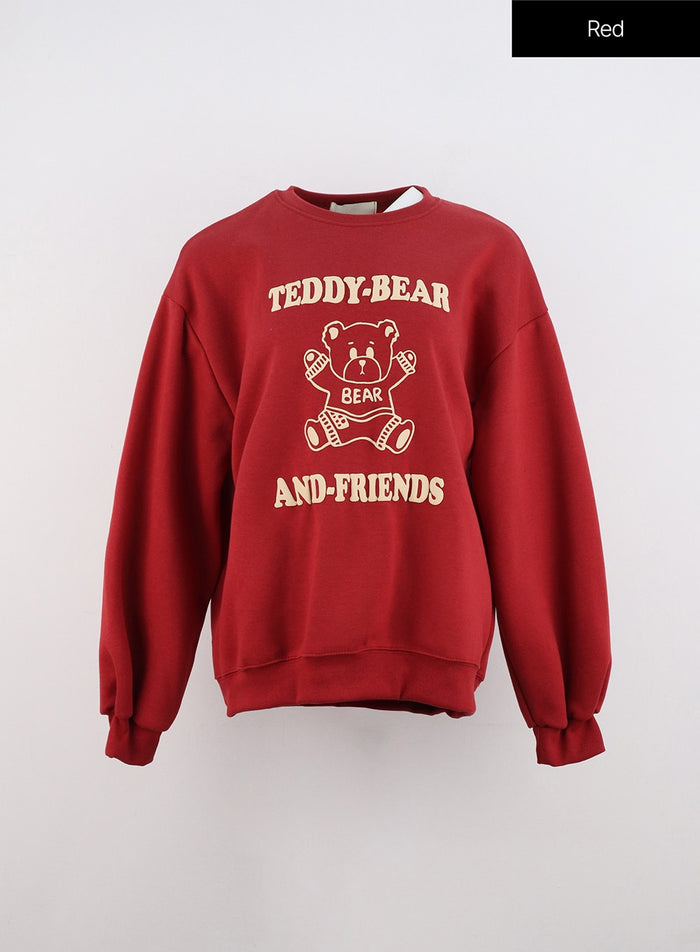 graphic-sweatshirt-in323 / Red