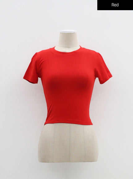 Slim Fit Crop Short Sleeve Tee BM304