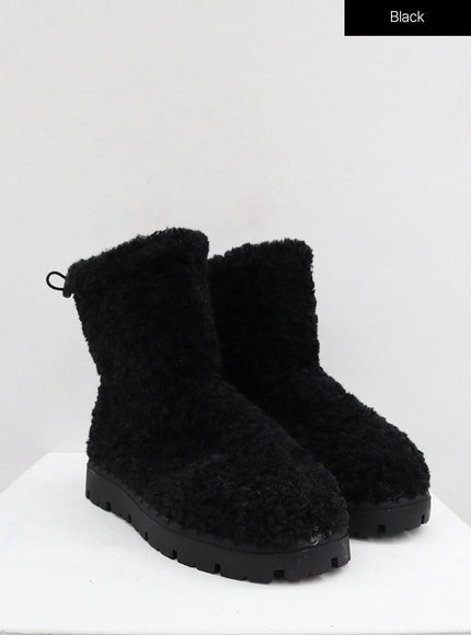 Teddy Drawstring Ankle Boots OD26