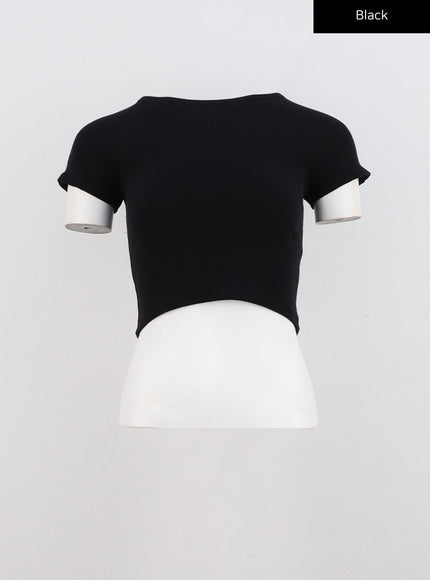 slim-fit-crop-tee-cn310 / Black