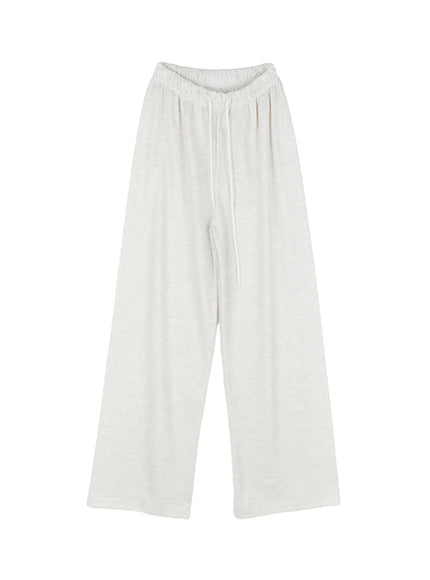 wide-leg-casual-sweatpants-cg514 / Light beige