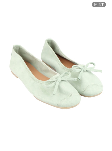 suede-ribbon-flats-oa405 / Mint