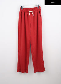 wide-fit-bandedsweat-pants-co330 / Red