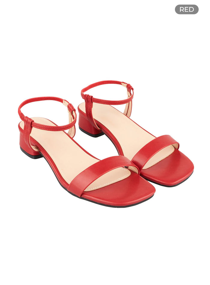 strap-faux-leather-sandals-ou411 / Red