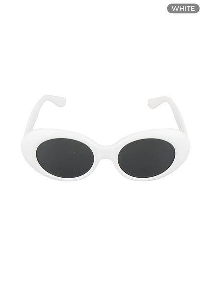 tinted-round-sunglasses-og406 / White