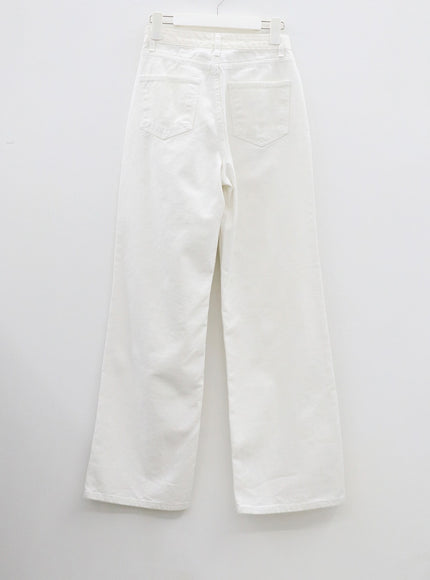 High Waist White Pants BF323