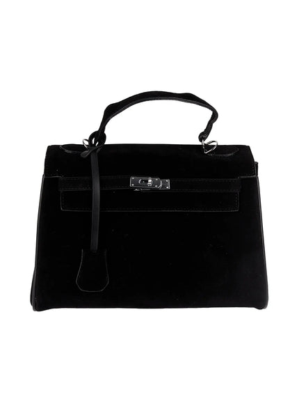 3-way-suede-crossbody-bag-co521 / Black