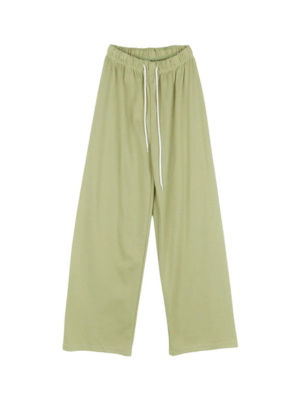 wide-leg-casual-sweatpants-cg514 / Light green