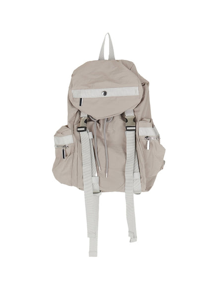 lightweight-ribbon-buckle-backpack-ca529 / Gray