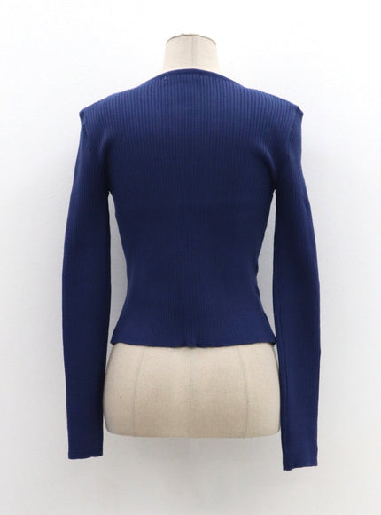 Ribbed Knit Cardigan CM303