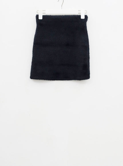 Teddy Cardigan Tube Top And Mini Skirt Set CJ325