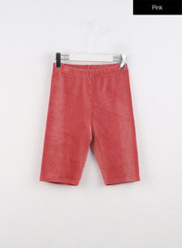 ribbed-knit-biker-shorts-in323 / Pink