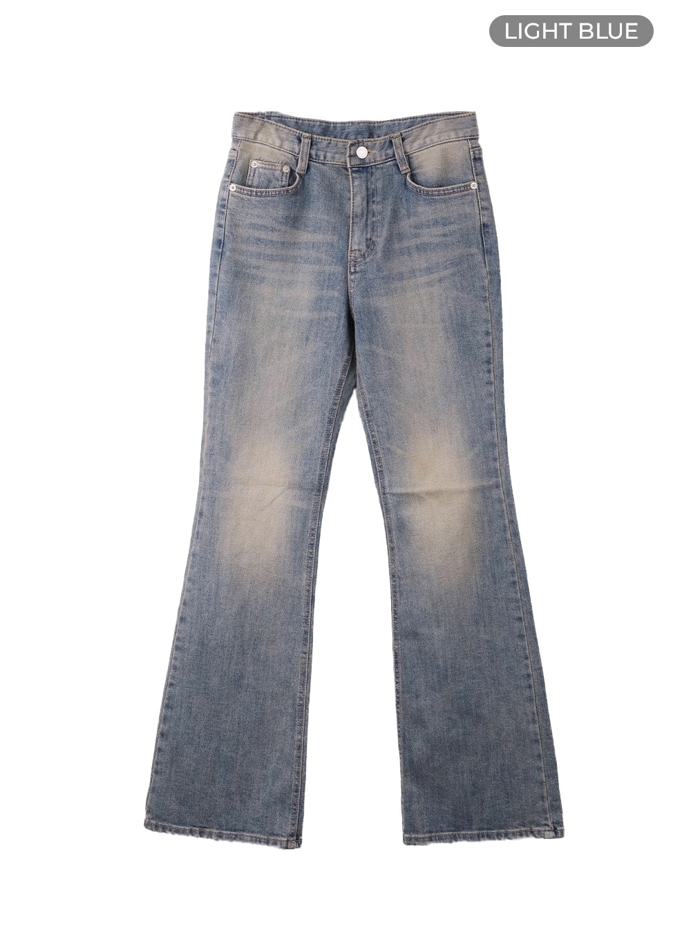 swashed-slim-flared-jeans-cf416 / Light blue