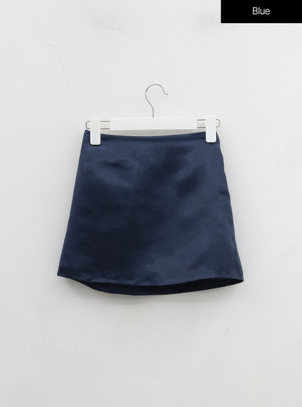 A-Line Satin Mini Skirt BJ310