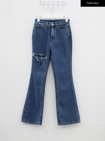 Ripped Bootcut Jeans BF306