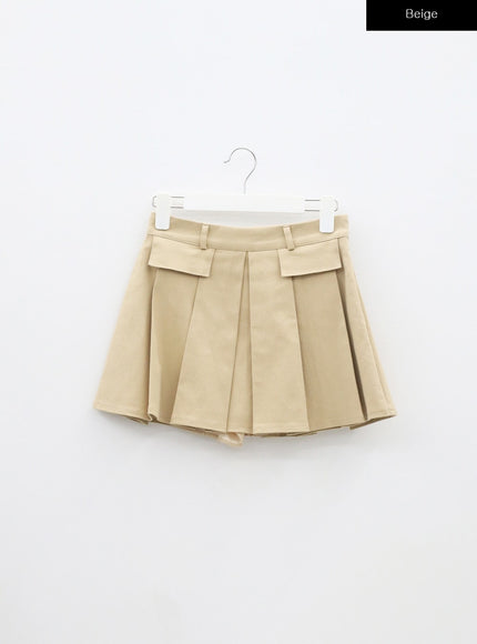 Pocket Pleated Mini Skirt BF315