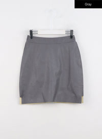 a-line-mini-skirt-in322 / Gray