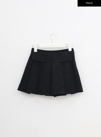 Pocket Pleated Mini Skirt BF315