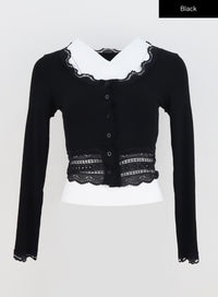 lace-button-cardigan-by331