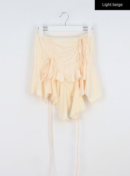 Unbalanced Mini Skirt BY309