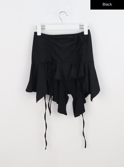 Unbalanced Mini Skirt BY309