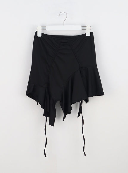 Unbalanced Mini Skirt BY309
