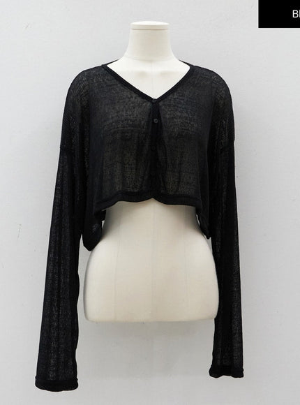 Summer Sheer Cropped Cardigan CJ07