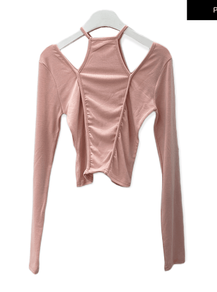 Cut Out Long Sleeve Top C0302