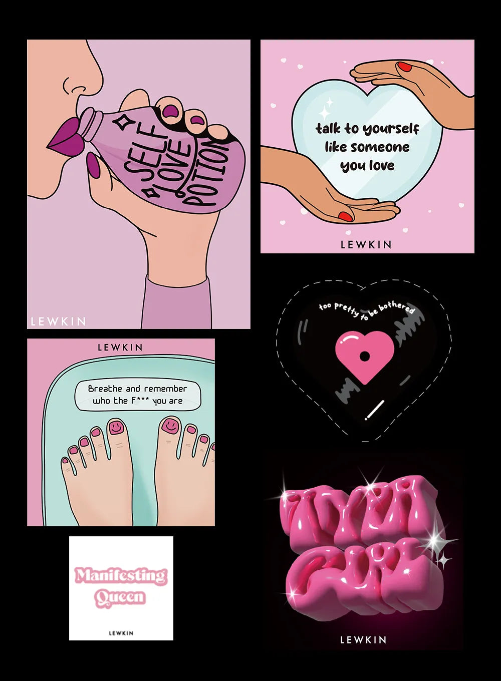 [Club Lewkiss] Self Love Sticker Set