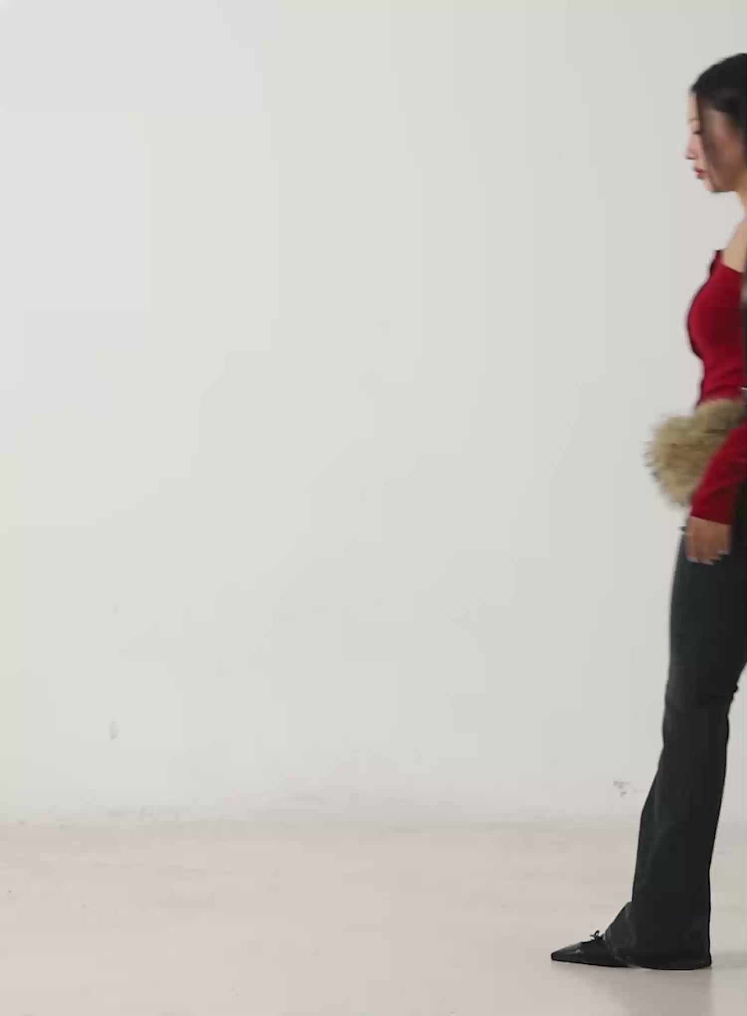 Asymmetric Buttoned Shoulder Top CD501