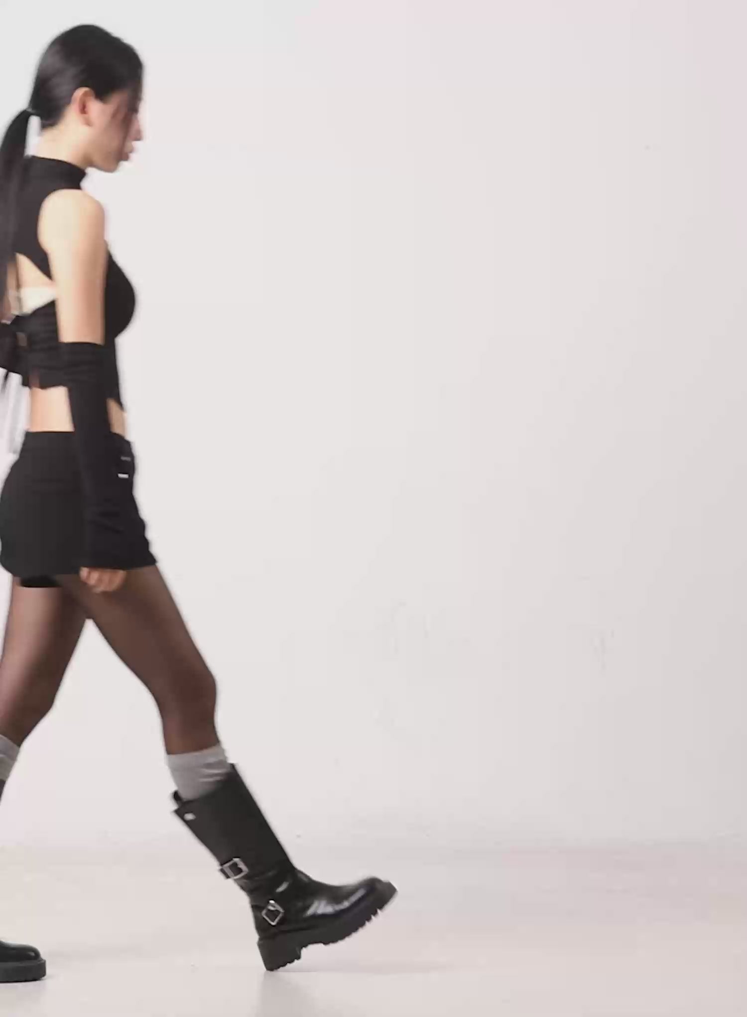 Sleeveless Knit Set With Arm Warmers CN506