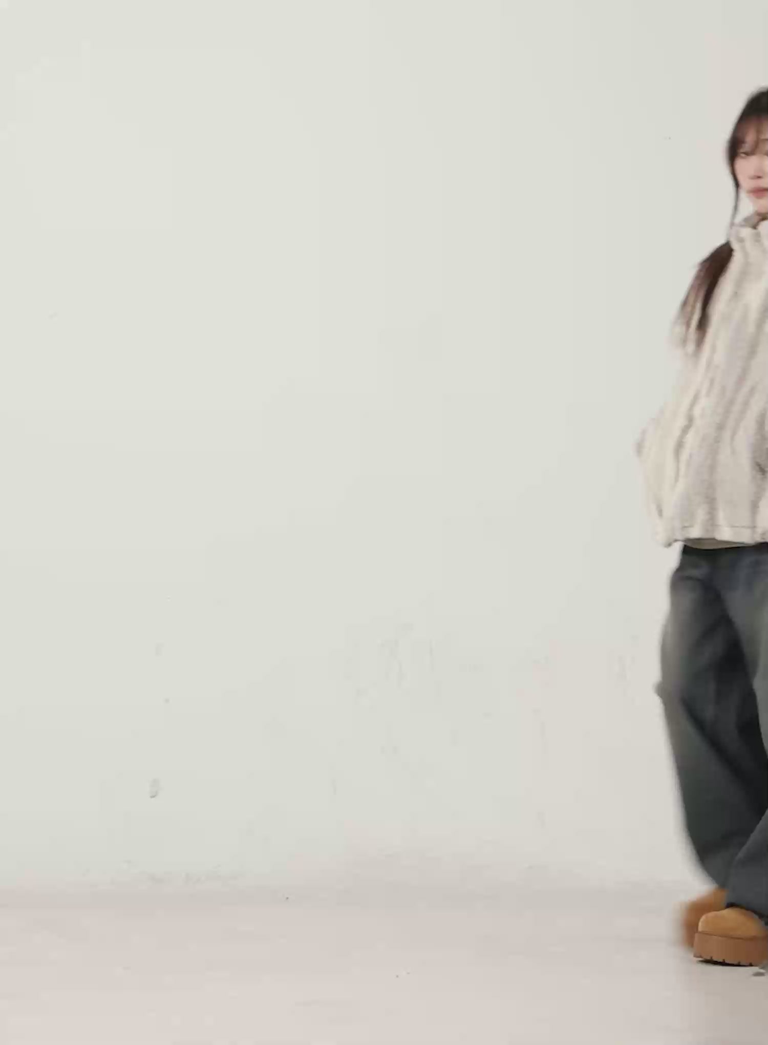 Zelda Fleece-Lined Wide-Leg Jeans CN525