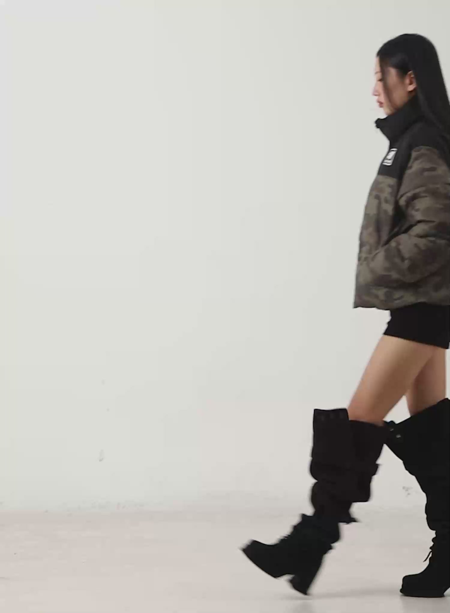 Camo Pattern Puffer Jacket CN528