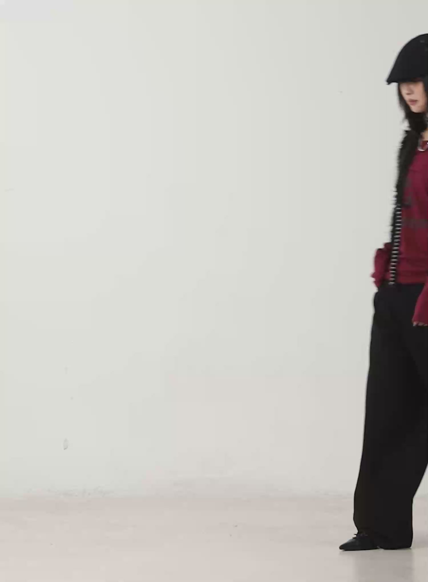 Studded Wide-Leg Cotton Pants CD508