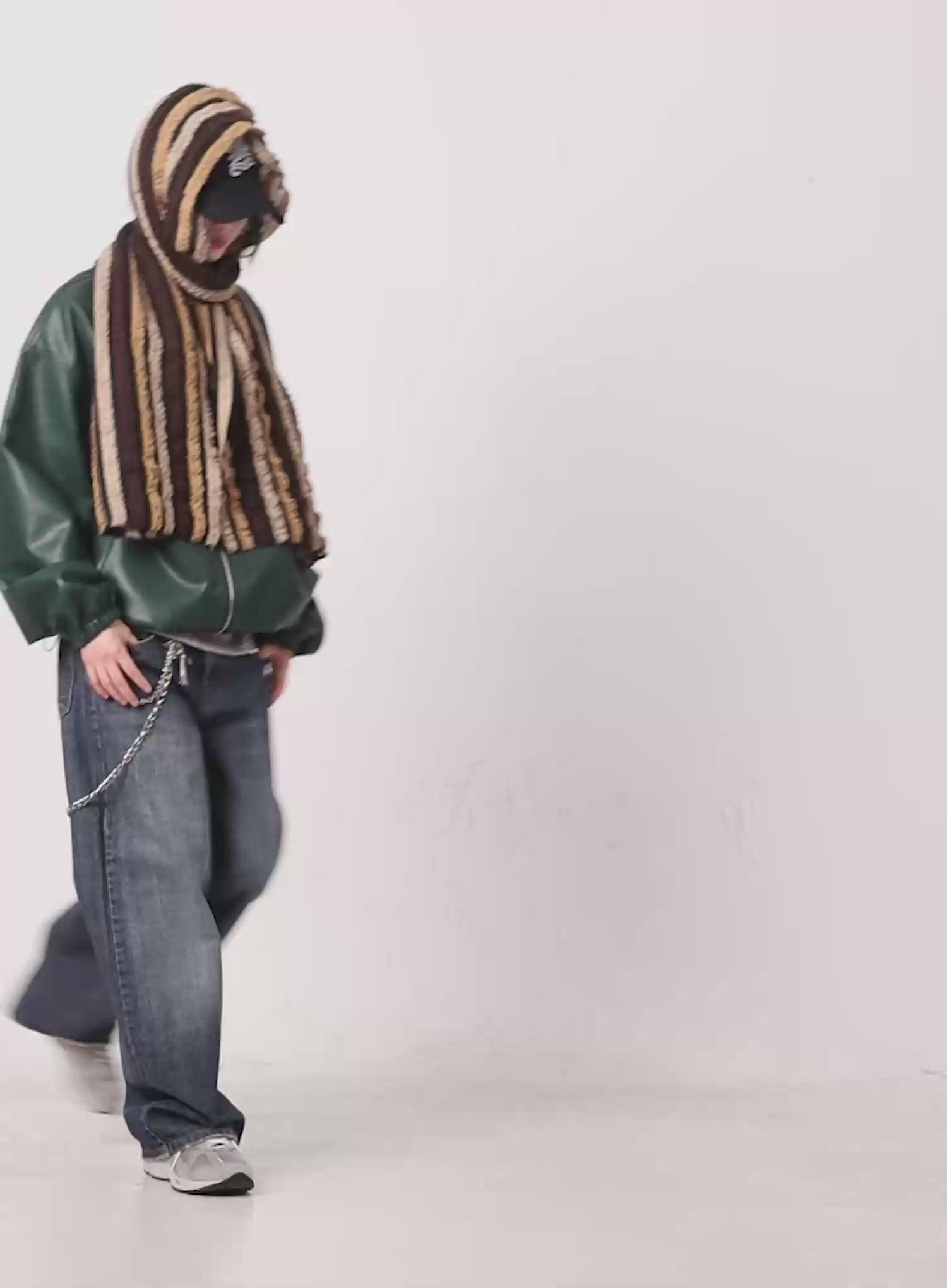 Striped Dual-Tone Scarf CN511