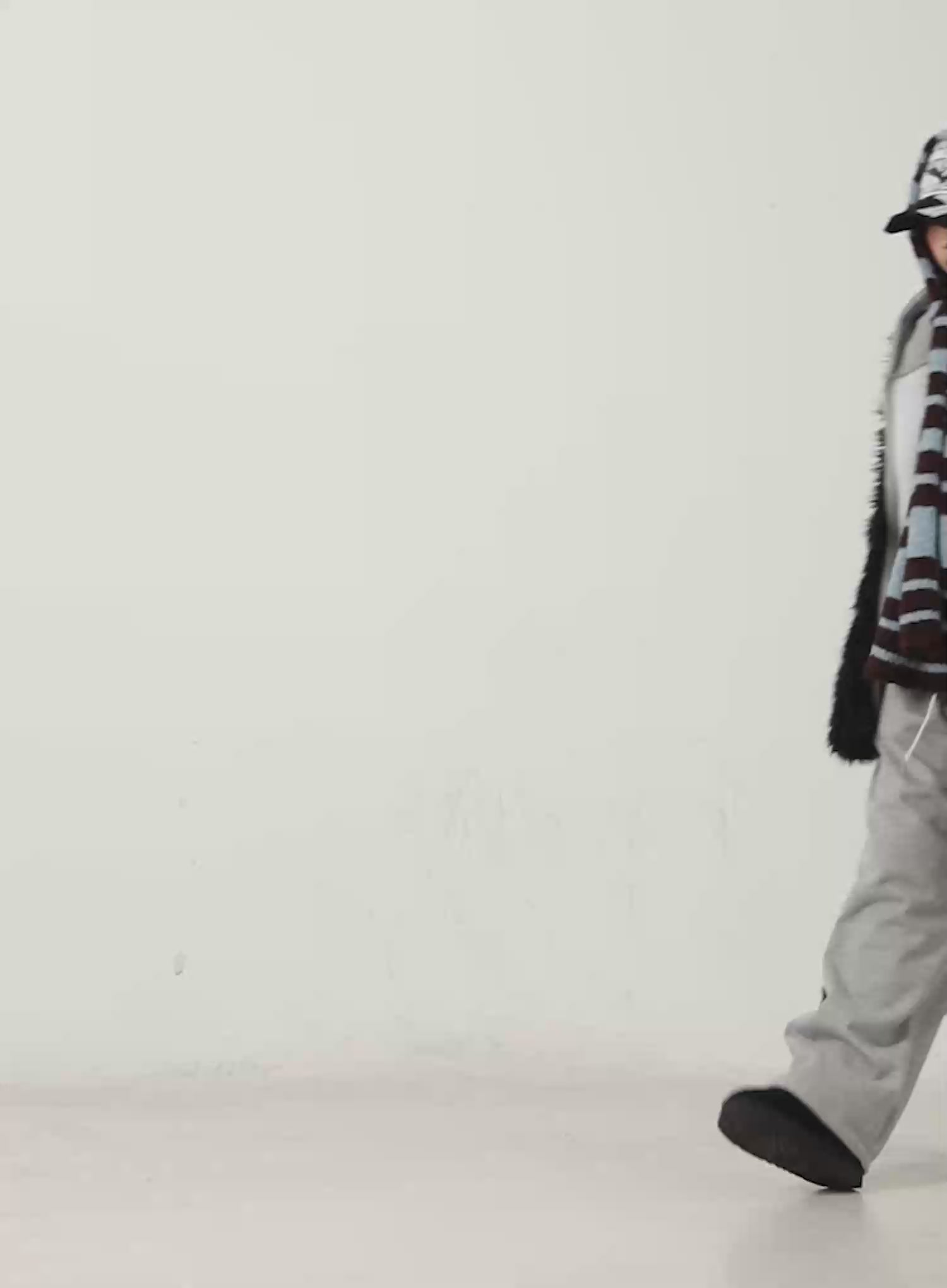 Oversized Collar Faux Fur Jacket CN514