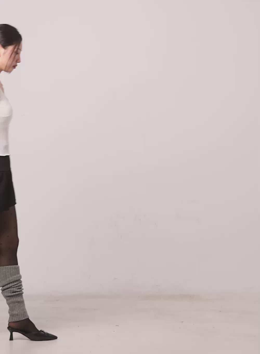 Ribbon Lace-Trim Long-Sleeve Top IM524