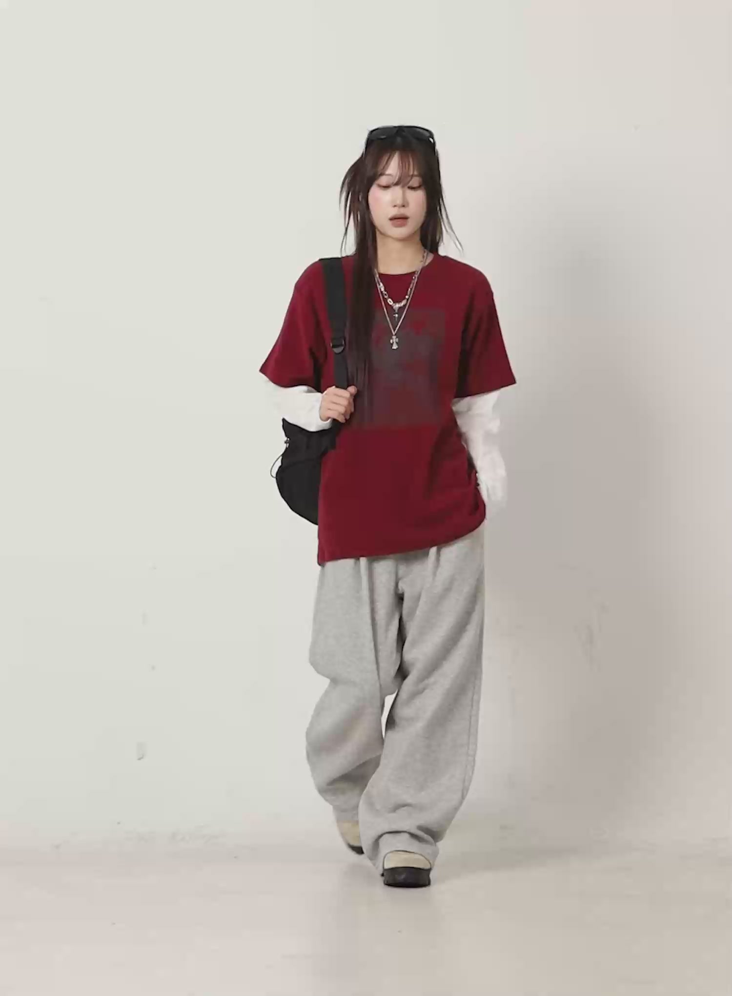Oversized Graphic Fleece-Lined Shirt CN525