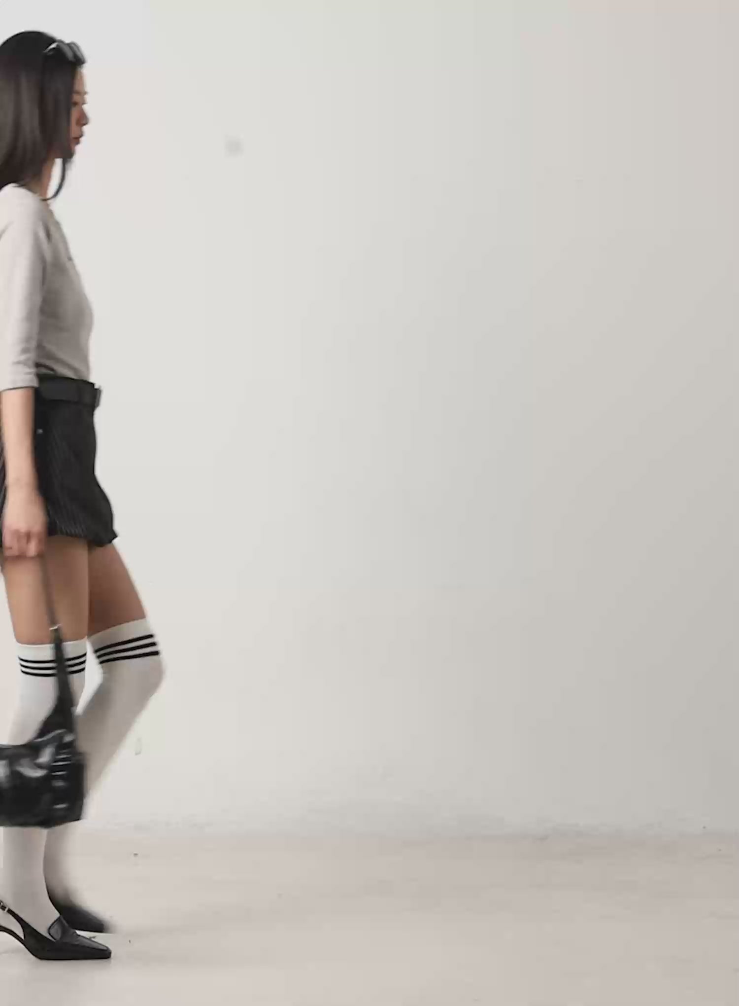 Striped Bubble Mini Skirt IM520