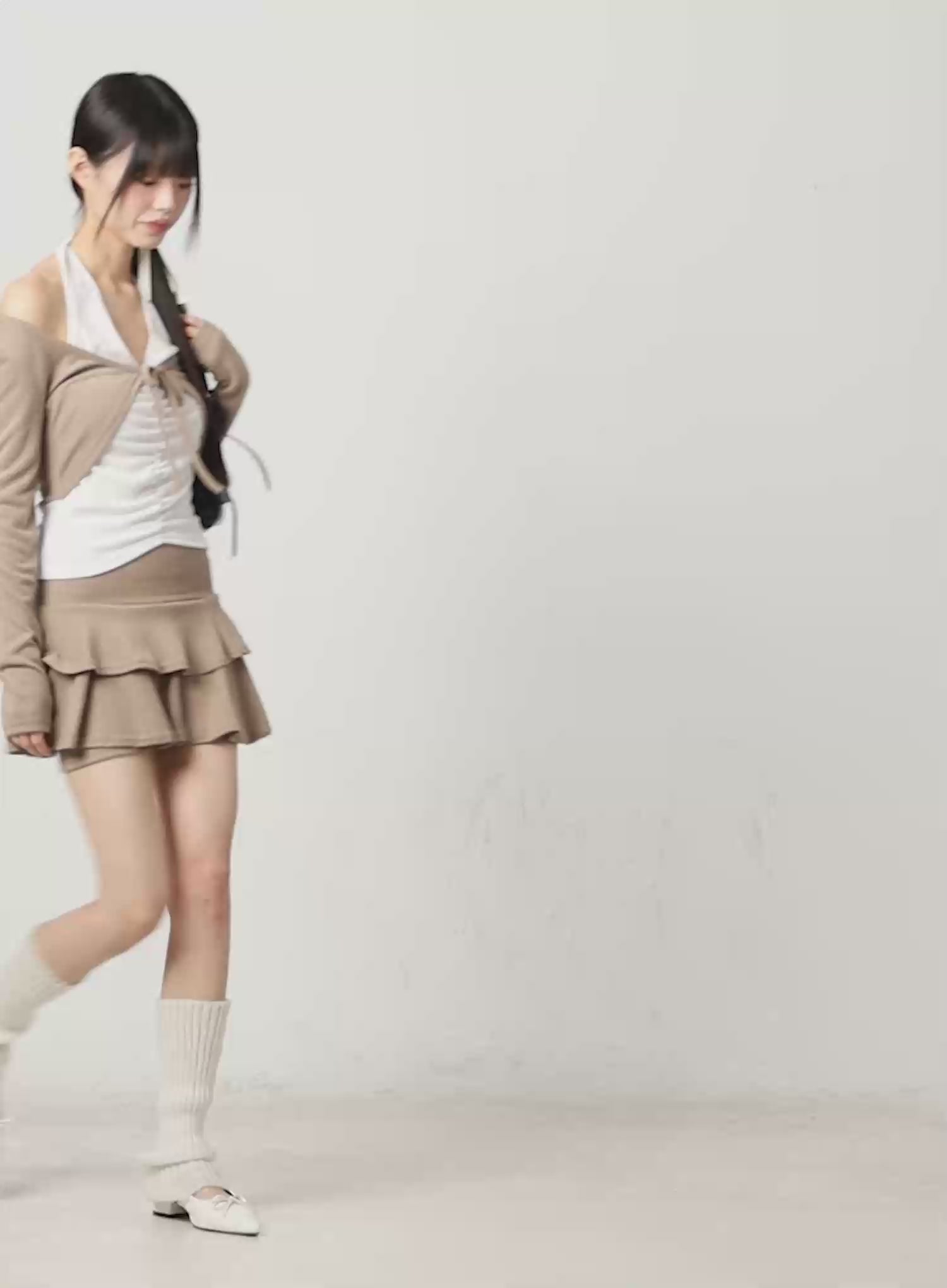 Two-Tiered Ruffle Mini Skirt CN520