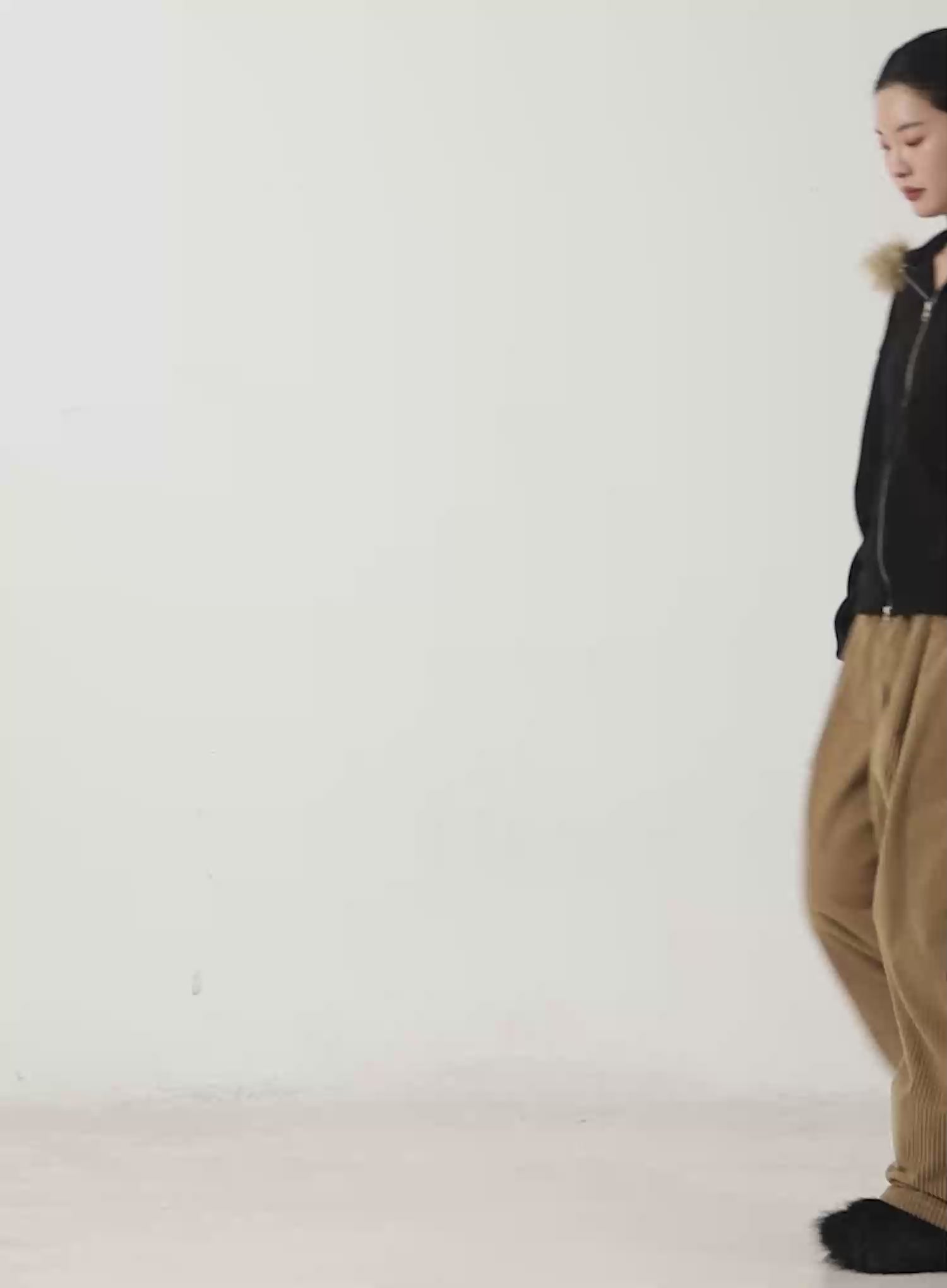 Textured Fleece Baggy Pants CD505