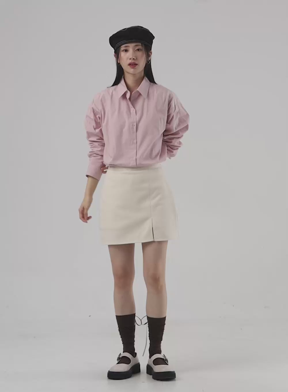 Cotton Buttoned Loose Fit Shirt OO323