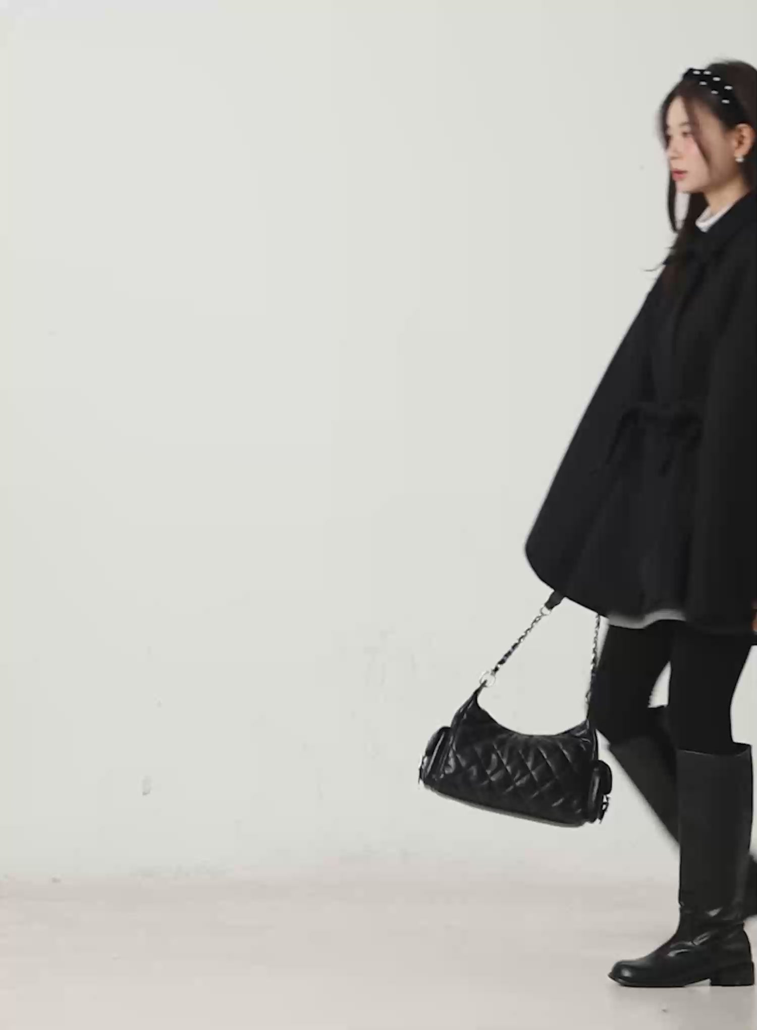 Elegant Wool-Blended Cape Coat CN518