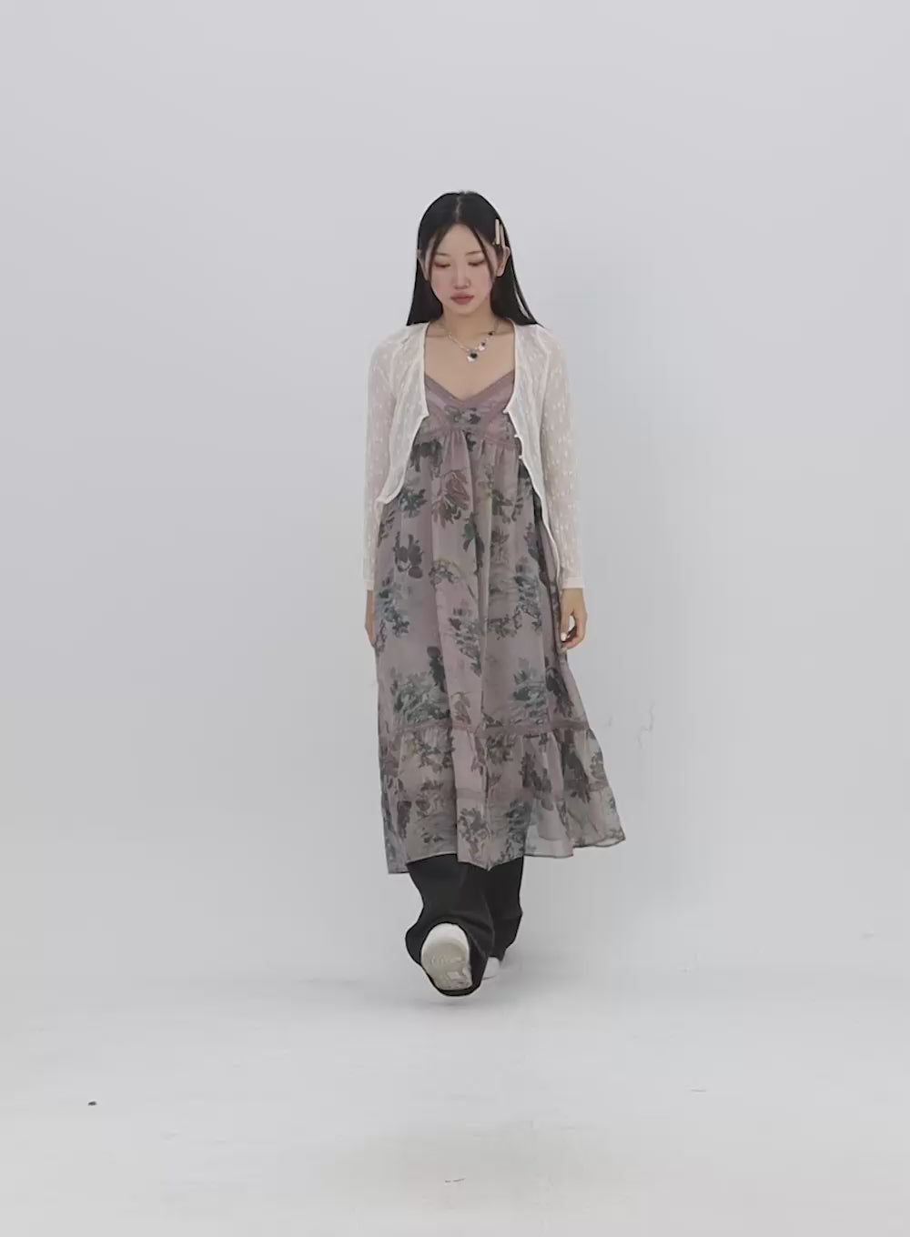 Floral Sleeveless Maxi Dress IS301