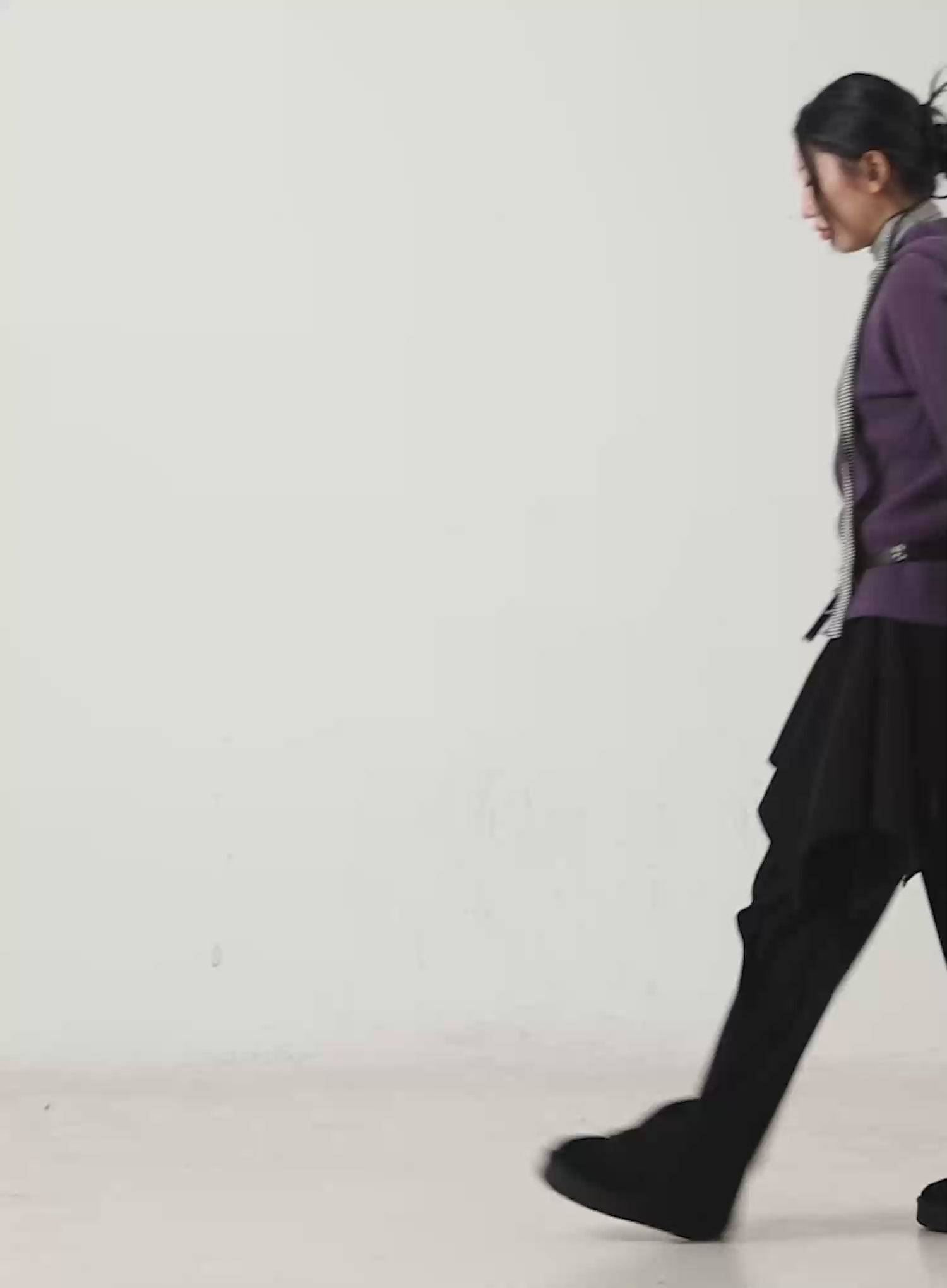 Asymmetric Layered Skirt Pants CN514