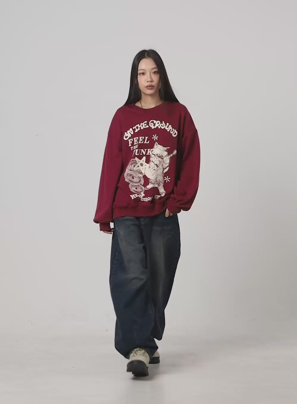 Graphic Cotton Sweatshirt IS427