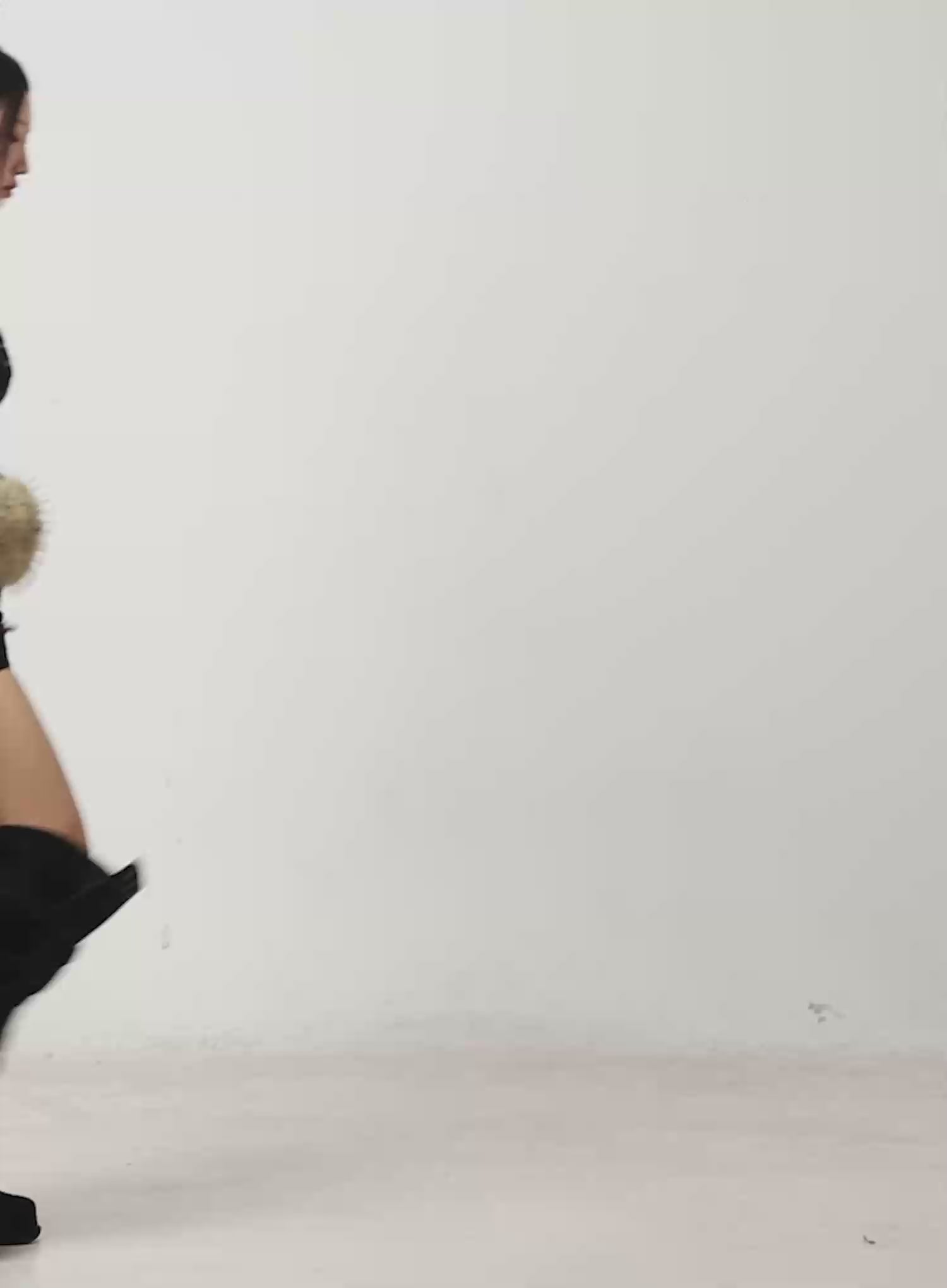 Ribbed V-Neck Slim Long Sleeve Top CN528