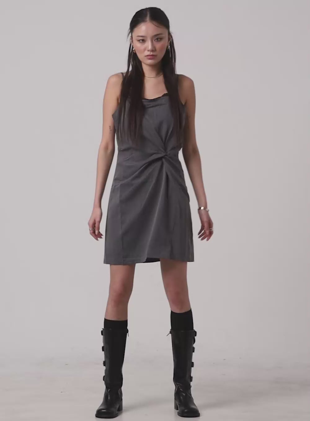 Lace Twist Mini Dress CY402