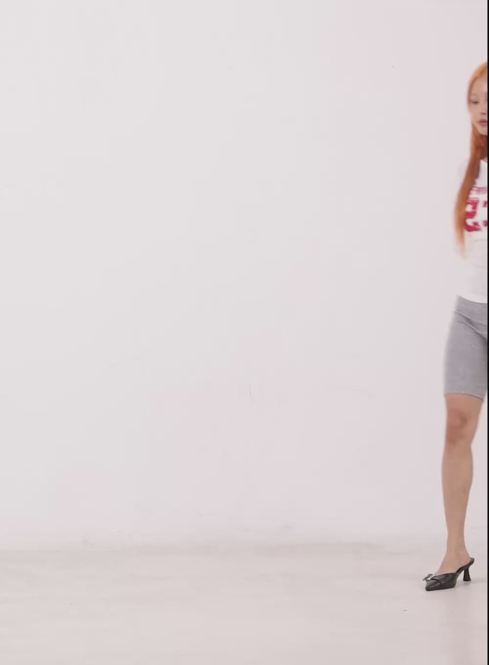 Lace Striped Biker Shorts CU502