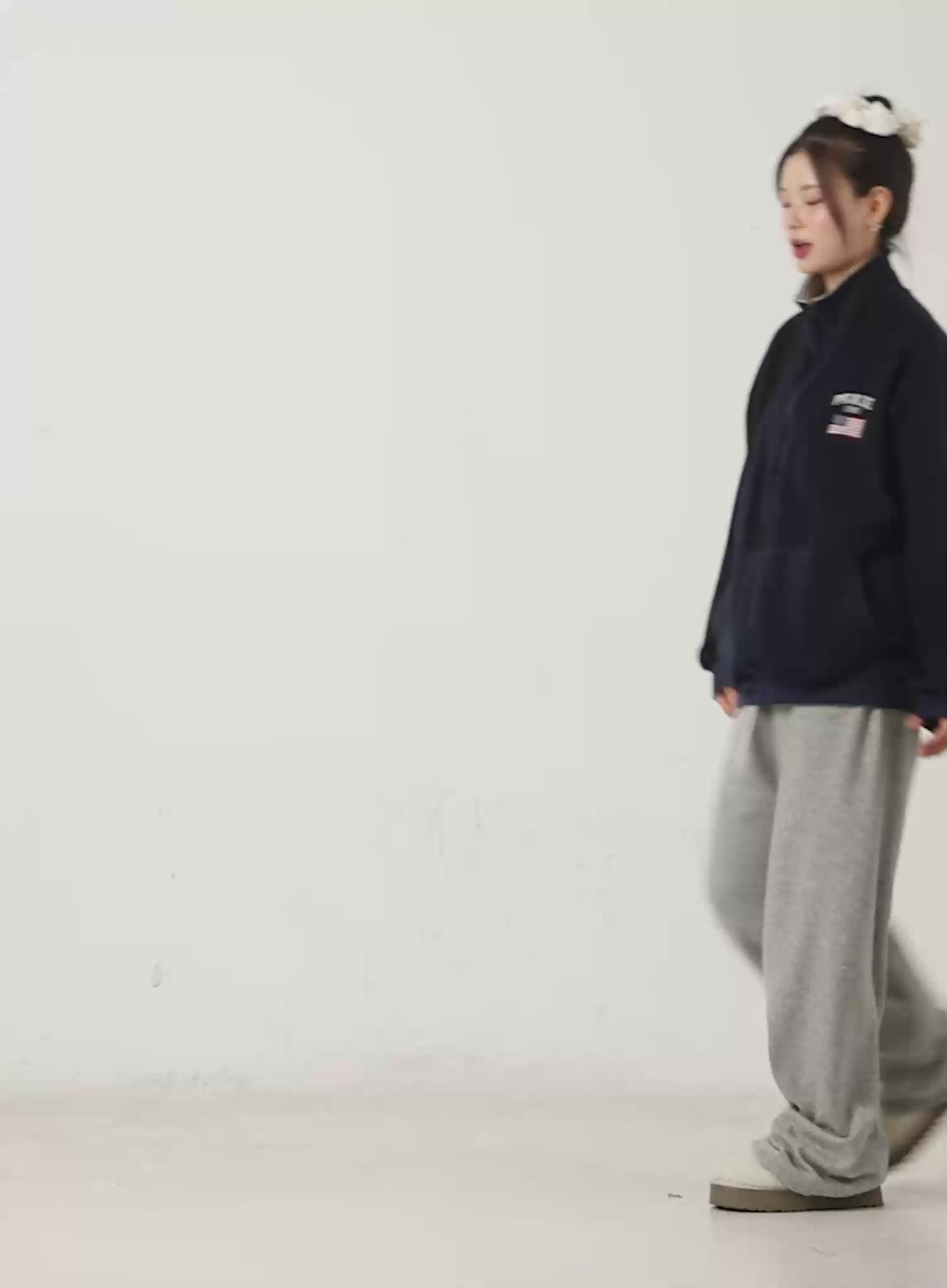 Warm Fleece Wide Sweatpants CN518